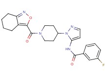 3-fluoro-N-{1-[1-(4,5,6,7-tetrahydro-2,1-benzisoxazol-3-ylcarbonyl)piperidin-4-yl]-1H-pyrazol-5-yl}benzamide