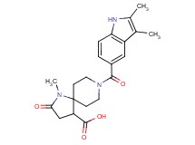 8-[(2,3-dimethyl-1H-indol-5-yl)carbonyl]-1-methyl-2-oxo-1,8-diazaspiro[4.5]decane-4-carboxylic acid