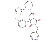 3-(3-fluorophenyl)-3-{2-oxo-2-[2-(1,3-thiazol-2-yl)-1-piperidinyl]ethyl}-1-(3-pyridinylmethyl)-2,5-pyrrolidinedione