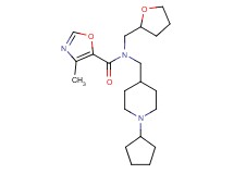 N-[(1-cyclopentyl-4-piperidinyl)methyl]-4-methyl-N-(tetrahydro-2-furanylmethyl)-1,3-oxazole-5-carboxamide