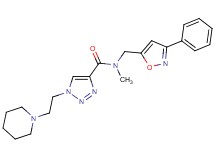 N-methyl-N-[(3-phenyl-5-isoxazolyl)methyl]-1-[2-(1-piperidinyl)ethyl]-1H-1,2,3-triazole-4-carboxamide