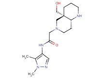 N-(1,5-dimethyl-1H-pyrazol-4-yl)-2-[(4aS*,8aR*)-4a-(hydroxymethyl)octahydro-1,6-naphthyridin-6(2H)-yl]acetamide