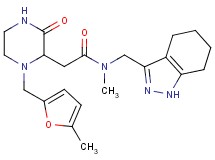 N-methyl-2-{1-[(5-methyl-2-furyl)methyl]-3-oxo-2-piperazinyl}-N-(4,5,6,7-tetrahydro-1H-indazol-3-ylmethyl)acetamide