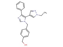 (4-{[5-(1-ethyl-1H-pyrazol-4-yl)-4-phenyl-1H-imidazol-1-yl]methyl}phenyl)methanol