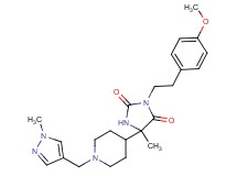 3-[2-(4-methoxyphenyl)ethyl]-5-methyl-5-{1-[(1-methyl-1H-pyrazol-4-yl)methyl]-4-piperidinyl}-2,4-imidazolidinedione