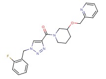 2-{[(1-{[1-(2-fluorobenzyl)-1H-1,2,3-triazol-4-yl]carbonyl}-3-piperidinyl)oxy]methyl}pyridine