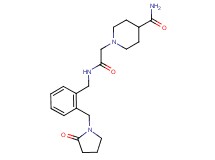 1-[2-oxo-2-({2-[(2-oxo-1-pyrrolidinyl)methyl]benzyl}amino)ethyl]-4-piperidinecarboxamide