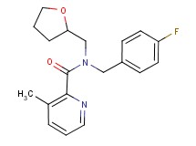 N-(4-fluorobenzyl)-3-methyl-N-(tetrahydrofuran-2-ylmethyl)pyridine-2-carboxamide