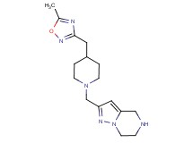 2-({4-[(5-methyl-1,2,4-oxadiazol-3-yl)methyl]-1-piperidinyl}methyl)-4,5,6,7-tetrahydropyrazolo[1,5-a]pyrazine dihydrochloride