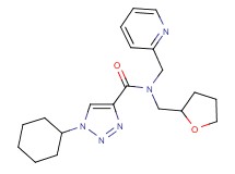 1-cyclohexyl-N-(2-pyridinylmethyl)-N-(tetrahydro-2-furanylmethyl)-1H-1,2,3-triazole-4-carboxamide