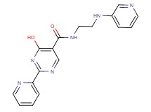 4-hydroxy-2-pyridin-2-yl-N-[2-(pyridin-3-ylamino)ethyl]pyrimidine-5-carboxamide