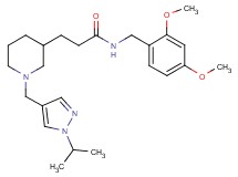 N-(2,4-dimethoxybenzyl)-3-{1-[(1-isopropyl-1H-pyrazol-4-yl)methyl]-3-piperidinyl}propanamide