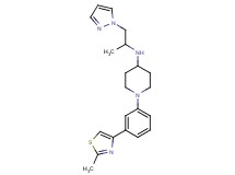 N-[1-methyl-2-(1H-pyrazol-1-yl)ethyl]-1-[3-(2-methyl-1,3-thiazol-4-yl)phenyl]-4-piperidinamine