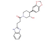 (3S*,4S*)-1-[3-(1H-benzimidazol-2-yl)propanoyl]-4-(1,3-benzodioxol-5-yl)piperidin-3-ol