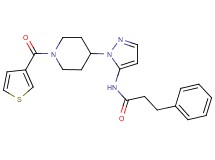 3-phenyl-N-{1-[1-(3-thienylcarbonyl)-4-piperidinyl]-1H-pyrazol-5-yl}propanamide