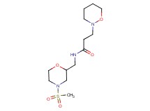 N-{[4-(methylsulfonyl)morpholin-2-yl]methyl}-3-(1,2-oxazinan-2-yl)propanamide