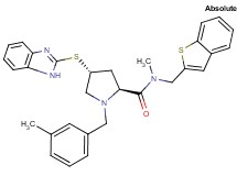 (4R)-4-(1H-benzimidazol-2-ylthio)-N-(1-benzothien-2-ylmethyl)-N-methyl-1-(3-methylbenzyl)-L-prolinamide