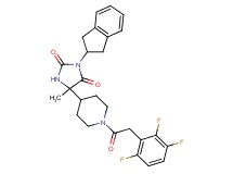 3-(2,3-dihydro-1H-inden-2-yl)-5-methyl-5-{1-[(2,3,6-trifluorophenyl)acetyl]-4-piperidinyl}-2,4-imidazolidinedione