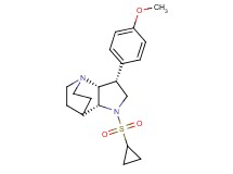 (3R*,3aR*,7aR*)-1-(cyclopropylsulfonyl)-3-(4-methoxyphenyl)octahydro-4,7-ethanopyrrolo[3,2-b]pyridine