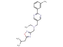N-[(5-isobutyl-1,2,4-oxadiazol-3-yl)methyl]-N-{[2-(3-methylphenyl)pyrimidin-5-yl]methyl}ethanamine
