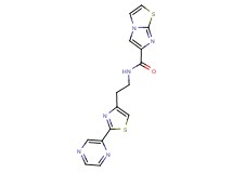 N-{2-[2-(2-pyrazinyl)-1,3-thiazol-4-yl]ethyl}imidazo[2,1-b][1,3]thiazole-6-carboxamide