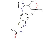 N-{6-[2-(2,2-dimethyltetrahydro-2H-pyran-4-yl)-1H-imidazol-1-yl]-1,3-benzothiazol-2-yl}acetamide