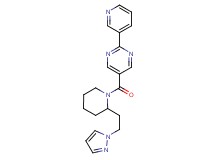 5-({2-[2-(1H-pyrazol-1-yl)ethyl]-1-piperidinyl}carbonyl)-2-(3-pyridinyl)pyrimidine