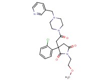 3-(2-chlorophenyl)-1-(2-methoxyethyl)-3-{2-oxo-2-[4-(3-pyridinylmethyl)-1-piperazinyl]ethyl}-2,5-pyrrolidinedione