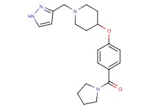 1-(1H-pyrazol-3-ylmethyl)-4-[4-(1-pyrrolidinylcarbonyl)phenoxy]piperidine