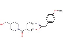 (1-{[2-(4-methoxybenzyl)-1,3-benzoxazol-6-yl]carbonyl}-4-piperidinyl)methanol