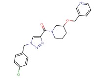 3-{[(1-{[1-(4-chlorobenzyl)-1H-1,2,3-triazol-4-yl]carbonyl}-3-piperidinyl)oxy]methyl}pyridine