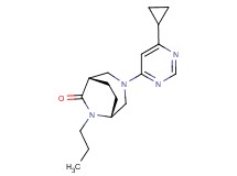 (1S*,5R*)-3-(6-cyclopropylpyrimidin-4-yl)-6-propyl-3,6-diazabicyclo[3.2.2]nonan-7-one