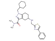 1-(cyclohexylmethyl)-N,N-dimethyl-5-{[(4-phenyl-1,3-thiazol-2-yl)methyl]amino}-4,5,6,7-tetrahydro-1H-indazole-3-carboxamide