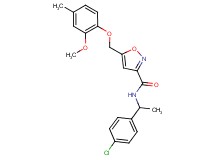 N-[1-(4-chlorophenyl)ethyl]-5-[(2-methoxy-4-methylphenoxy)methyl]-3-isoxazolecarboxamide