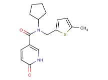 N-cyclopentyl-N-[(5-methyl-2-thienyl)methyl]-6-oxo-1,6-dihydropyridine-3-carboxamide