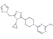 4-{4-[4-cyclopropyl-5-(1H-1,2,4-triazol-1-ylmethyl)-4H-1,2,4-triazol-3-yl]piperidin-1-yl}pyrimidin-2-amine