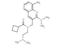 N-[2-(dimethylamino)ethyl]-N-{[2-(dimethylamino)-8-methyl-3-quinolinyl]methyl}cyclobutanecarboxamide