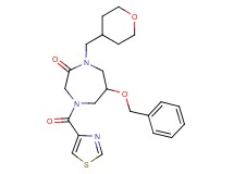 6-(benzyloxy)-1-(tetrahydro-2H-pyran-4-ylmethyl)-4-(1,3-thiazol-4-ylcarbonyl)-1,4-diazepan-2-one