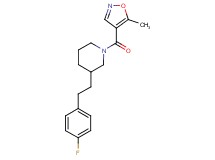 3-[2-(4-fluorophenyl)ethyl]-1-[(5-methyl-4-isoxazolyl)carbonyl]piperidine