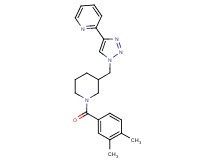 2-(1-{[1-(3,4-dimethylbenzoyl)piperidin-3-yl]methyl}-1H-1,2,3-triazol-4-yl)pyridine