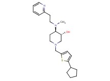 (3R*,4R*)-1-[(5-cyclopentyl-2-thienyl)methyl]-4-{methyl[2-(2-pyridinyl)ethyl]amino}-3-piperidinol