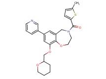 4-[(5-methyl-2-thienyl)carbonyl]-7-(3-pyridinyl)-9-(tetrahydro-2H-pyran-2-ylmethoxy)-2,3,4,5-tetrahydro-1,4-benzoxazepine