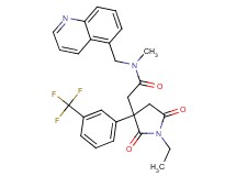 2-{1-ethyl-2,5-dioxo-3-[3-(trifluoromethyl)phenyl]-3-pyrrolidinyl}-N-methyl-N-(5-quinolinylmethyl)acetamide
