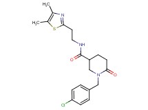 1-(4-chlorobenzyl)-N-[2-(4,5-dimethyl-1,3-thiazol-2-yl)ethyl]-6-oxo-3-piperidinecarboxamide