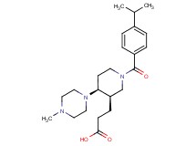 3-[(3R*,4S*)-1-(4-isopropylbenzoyl)-4-(4-methylpiperazin-1-yl)piperidin-3-yl]propanoic acid