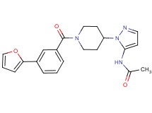N-(1-{1-[3-(2-furyl)benzoyl]-4-piperidinyl}-1H-pyrazol-5-yl)acetamide