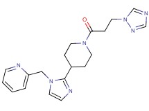 2-[(2-{1-[3-(1H-1,2,4-triazol-1-yl)propanoyl]-4-piperidinyl}-1H-imidazol-1-yl)methyl]pyridine