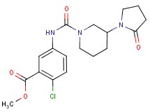 methyl 2-chloro-5-({[3-(2-oxopyrrolidin-1-yl)piperidin-1-yl]carbonyl}amino)benzoate
