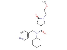 N-cyclohexyl-1-(2-methoxyethyl)-5-oxo-N-(pyridin-4-ylmethyl)pyrrolidine-3-carboxamide