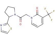 1-{2-oxo-2-[2-(1,3-thiazol-2-yl)pyrrolidin-1-yl]ethyl}-3-(trifluoromethyl)pyridin-2(1H)-one